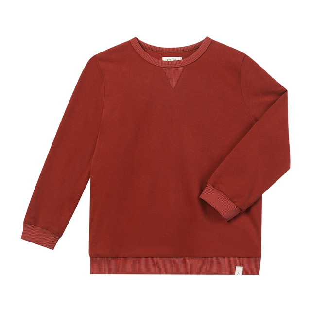 Tarquin Pique Sweatshirt in Burgundy