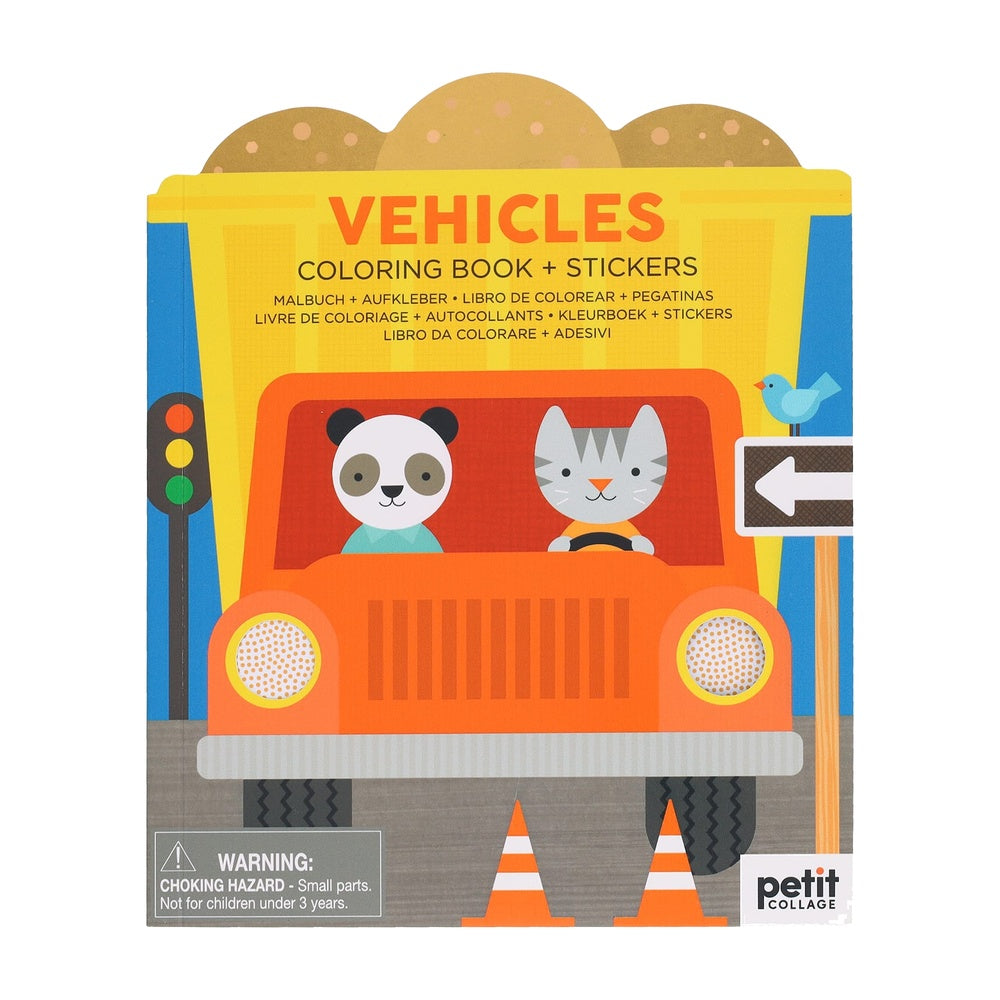 Coloring Book With Stickers: Vehicles Book