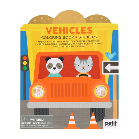 Coloring Book With Stickers: Vehicles Book