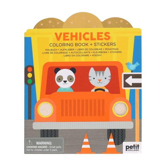 Coloring Book With Stickers: Vehicles Book