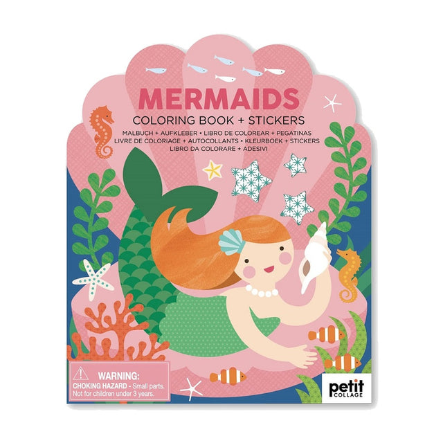 Coloring Book With Stickers: Mermaids