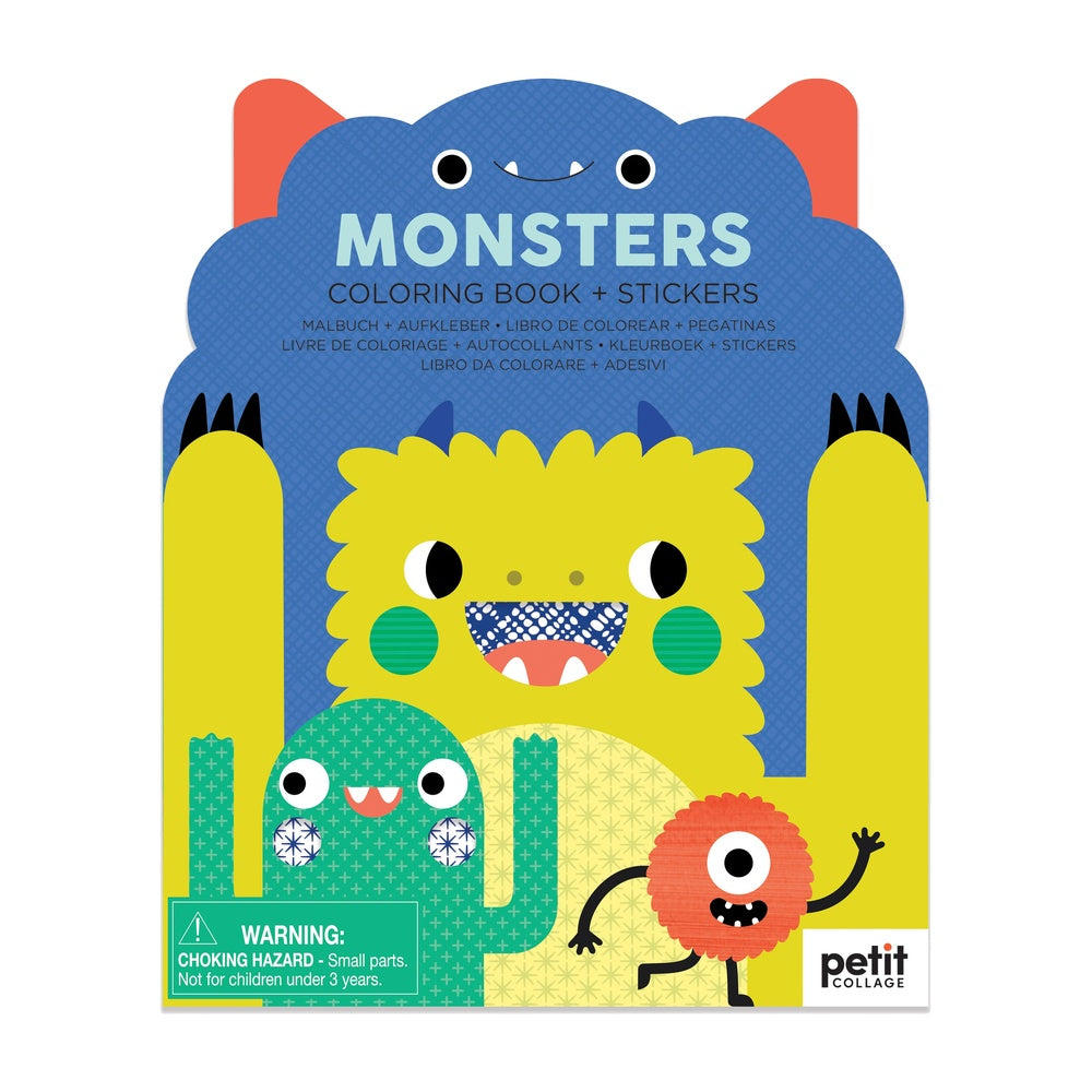 Coloring Book With Stickers: Monsters