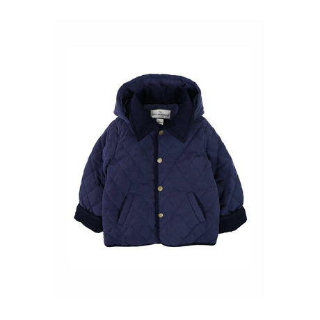 Detachable Hood Jacket in Navy