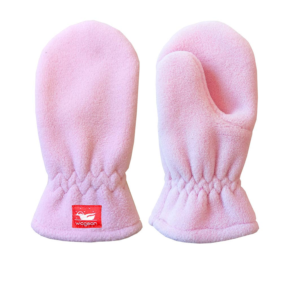 Fleece Mittens in Light Pink