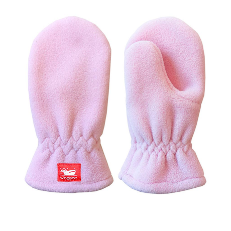 Fleece Mittens in Light Pink