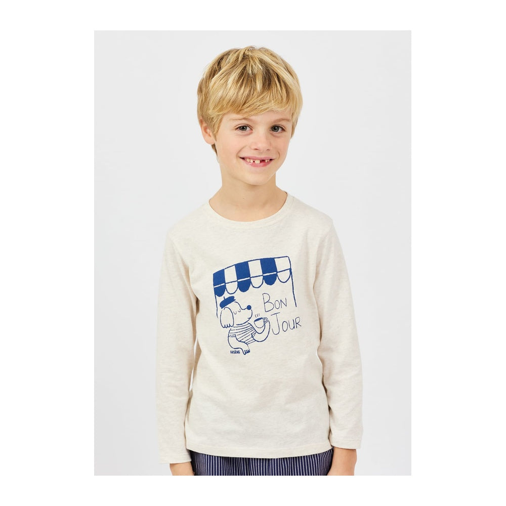 Bonjour T-Shirt in Heathered Sand