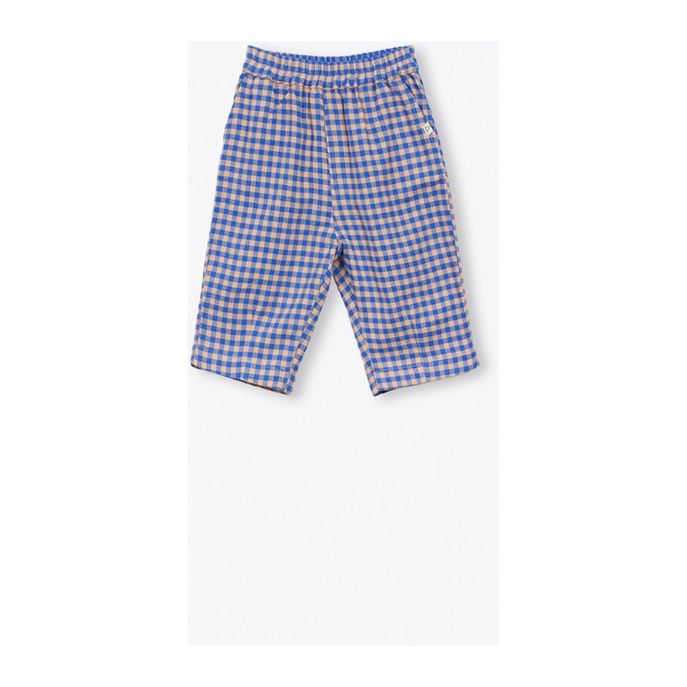 Gingham Baby Pants in Cobalt
