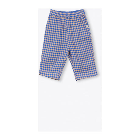 Gingham Baby Pants in Cobalt