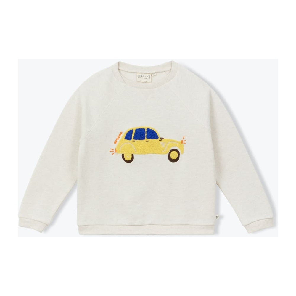 Car Sweatshirt in Heathered Sand
