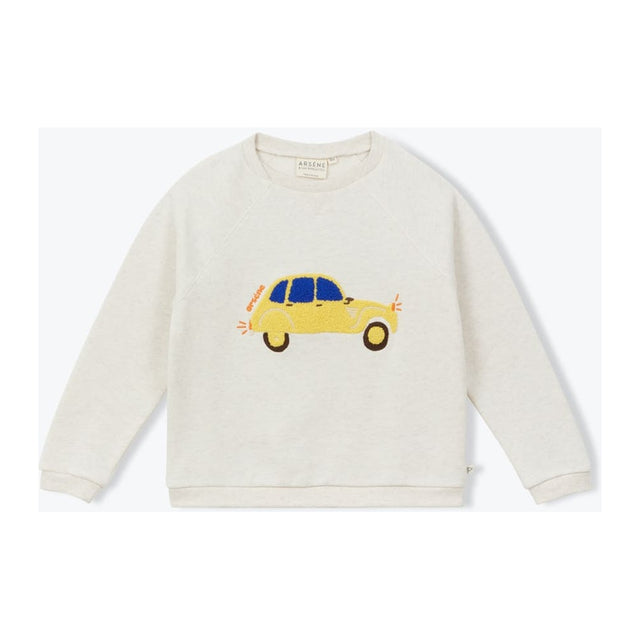 Car Sweatshirt in Heathered Sand