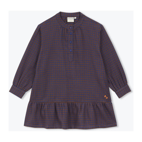 Gingham Dress in Brown