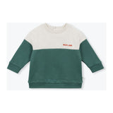 Two-Tone Fleece Baby Sweatshirt in Green