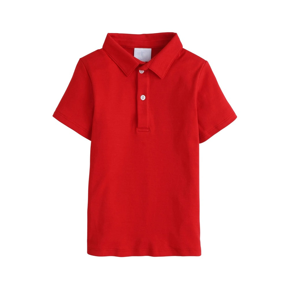 Short Sleeve Polo in Red