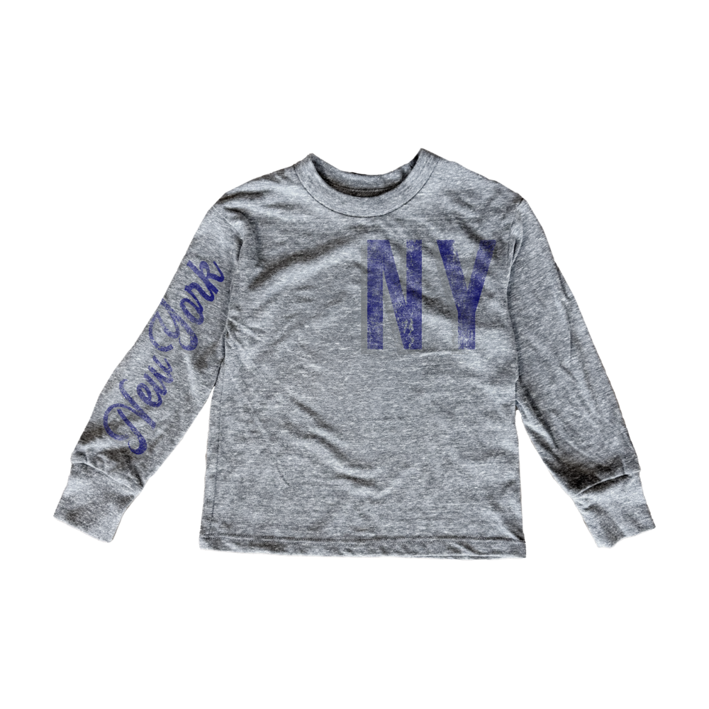 New York Team Tee in Tri Grey
