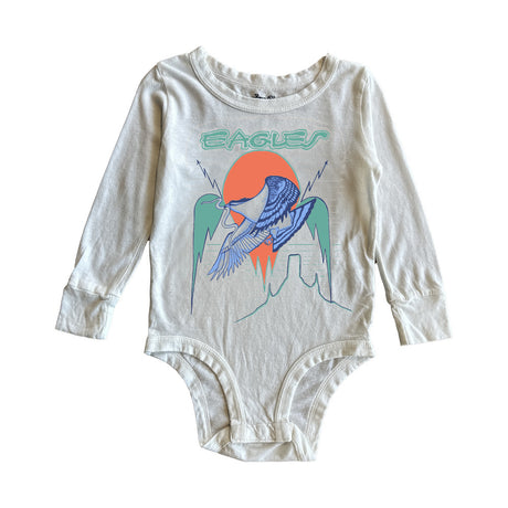 Eagles Soaring Long Sleeve Onesie in Vintage White