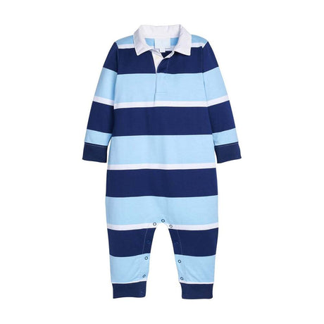 Rugby Polo Romper in Varsity Stripe