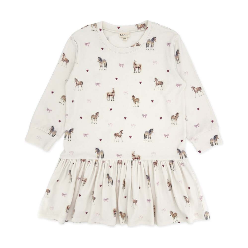 Jules Hacci Dress in Ivory Horse