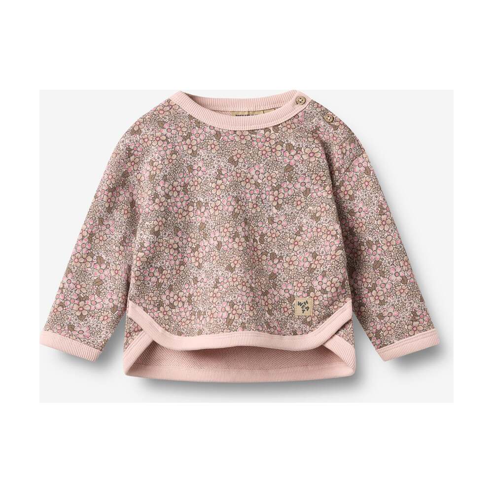 Emery Sweatshirt in Rose Brown Flowers