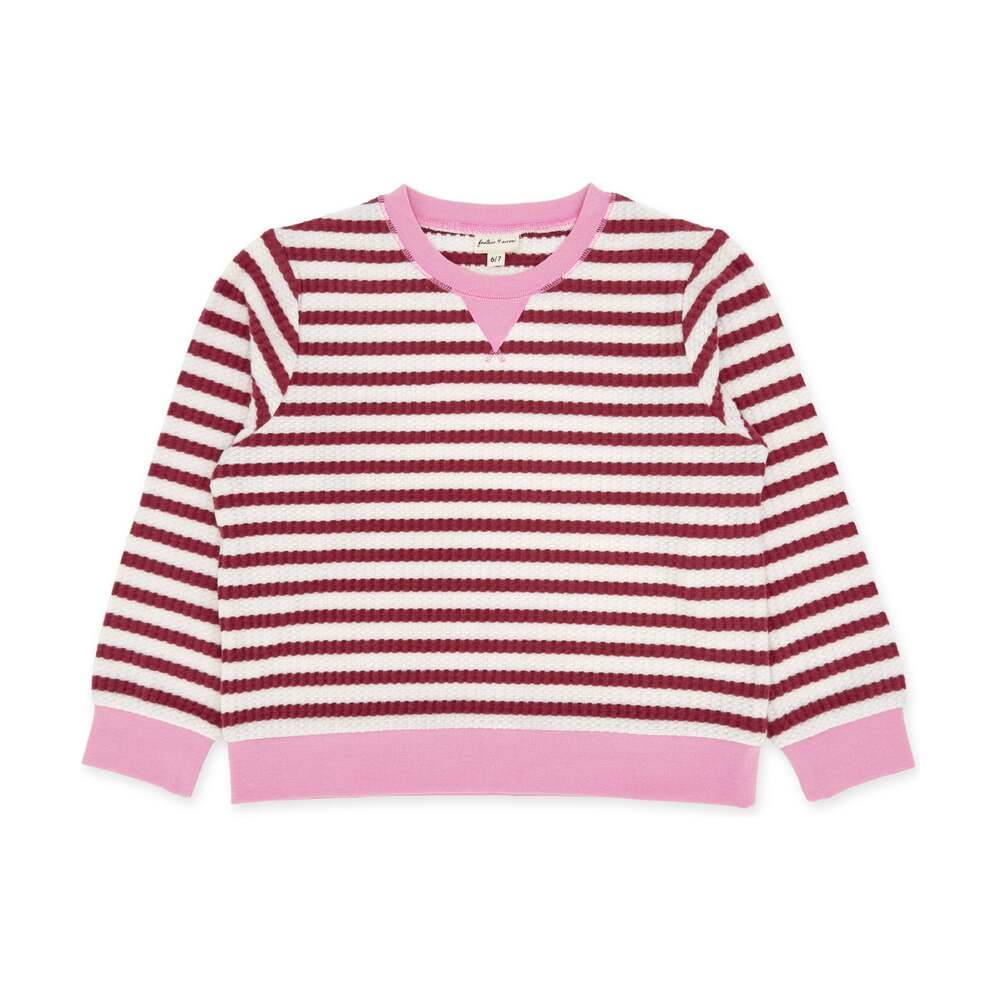 Scout Stripe Top in Mystic Maroon