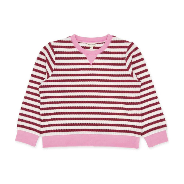 Scout Stripe Top in Mystic Maroon