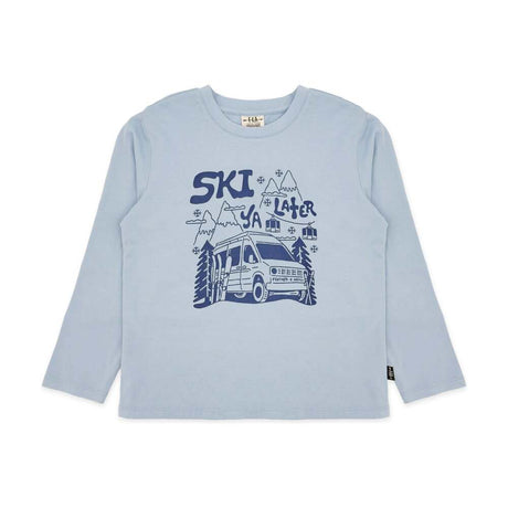 Ski Ya Later Long Sleeve Tee in Celestial Blue