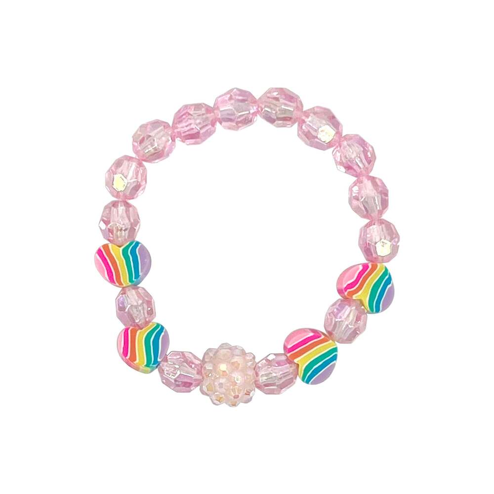 Rainbow Love Heart Bracelet