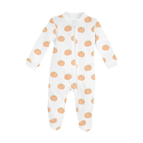 Zipper Footie - Halloween Pumpkin