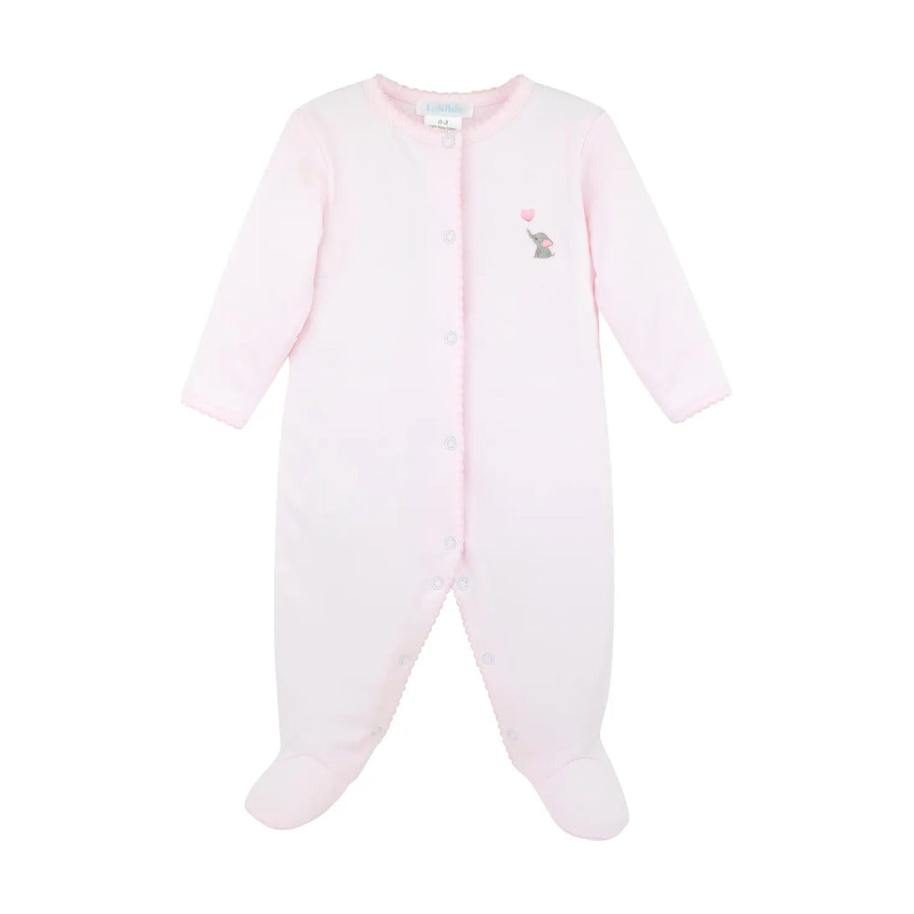 Snaps Footie - Lovely Elephant Embroidery