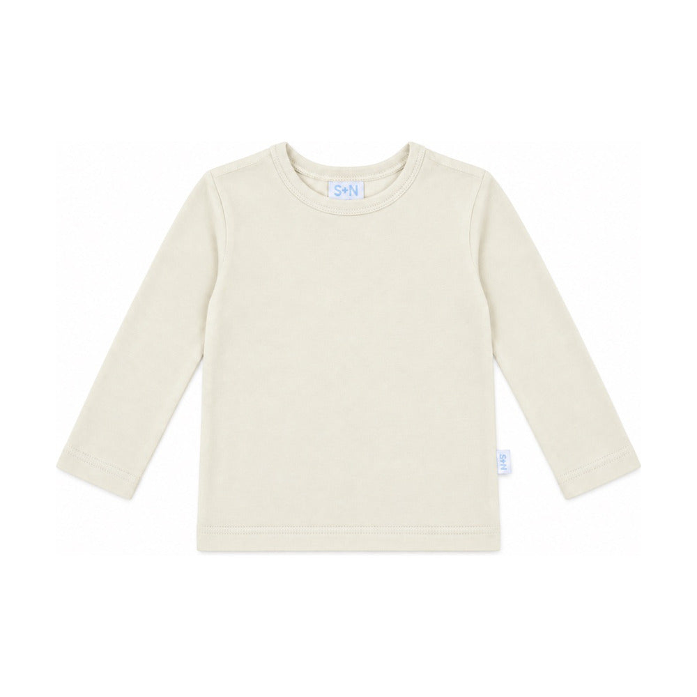 Baby Basic Long Sleeve Tee in Ivory