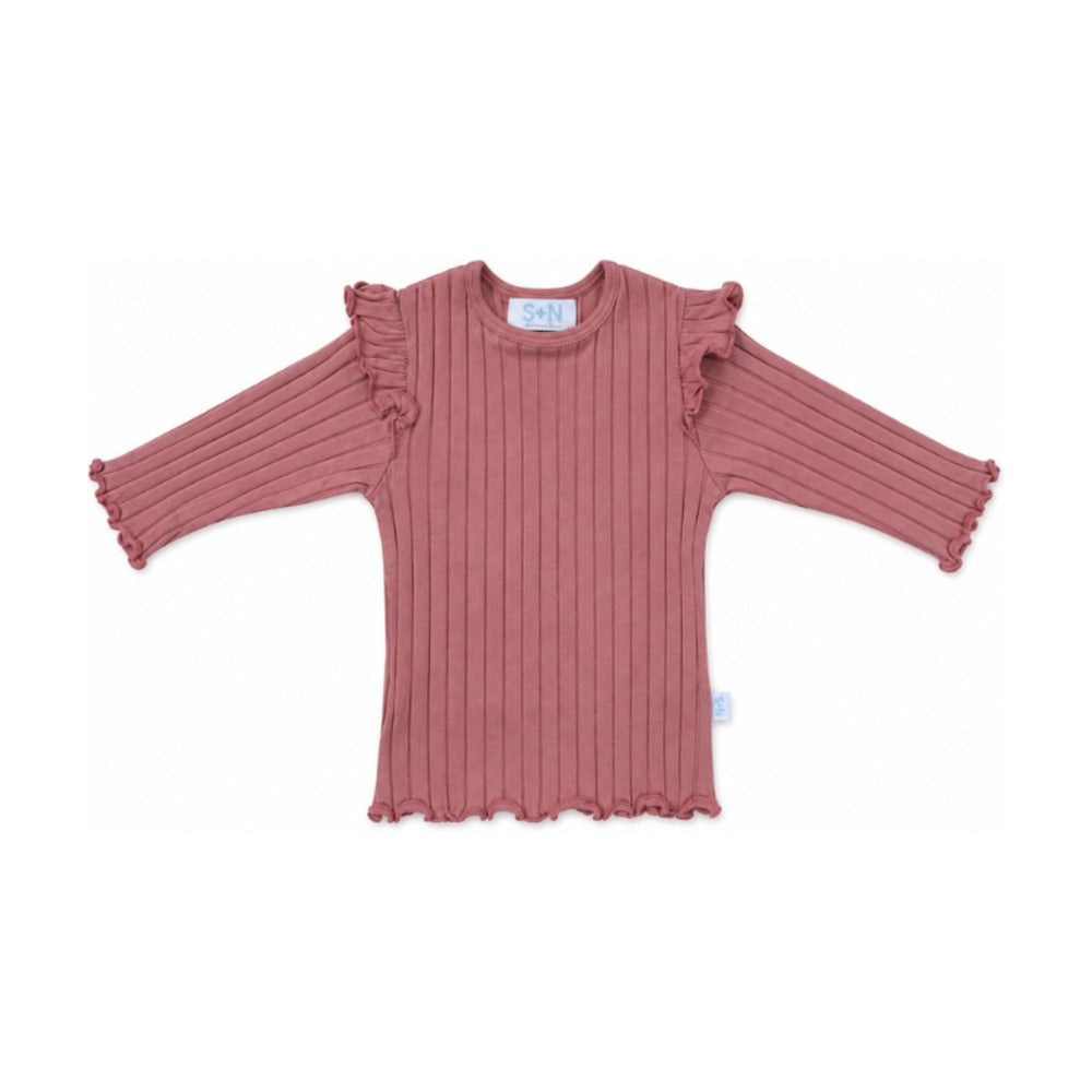 Baby Ruby Ruffle Top in Blush Pink