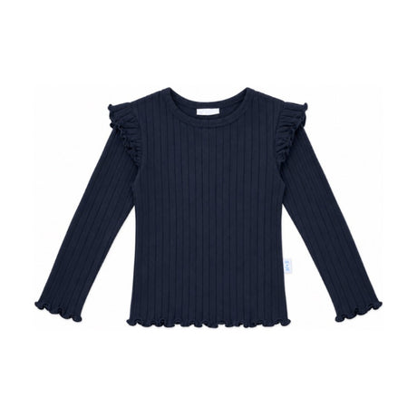 Baby Ruby Ruffle Top in Navy