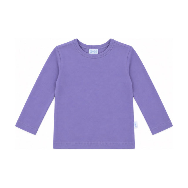 Girls Basic Long Sleeve Tee in Lavender