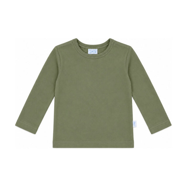 Girls Basic Long Sleeve Tee in Sage
