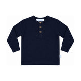 Kids Classic Henley Long Sleeve Tee in Navy
