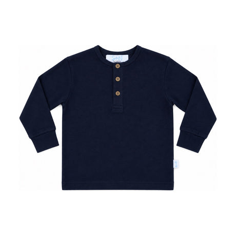 Kids Classic Henley Long Sleeve Tee in Navy