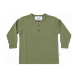 Kids Classic Henley Long Sleeve Tee in Sage