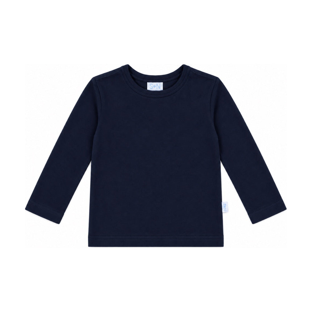 Kids Classic Long Sleeve Tee in Navy