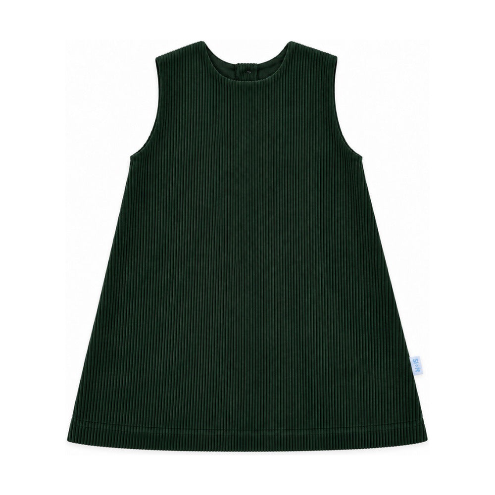 Kids Gigi Corduroy Dress in Olive