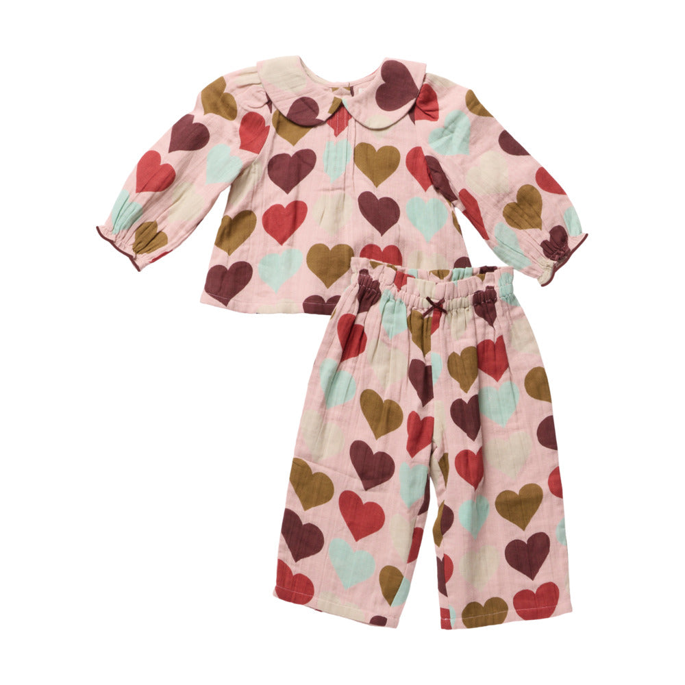 Baby Dawson 2-Piece Set - Multi Harvest Hearts