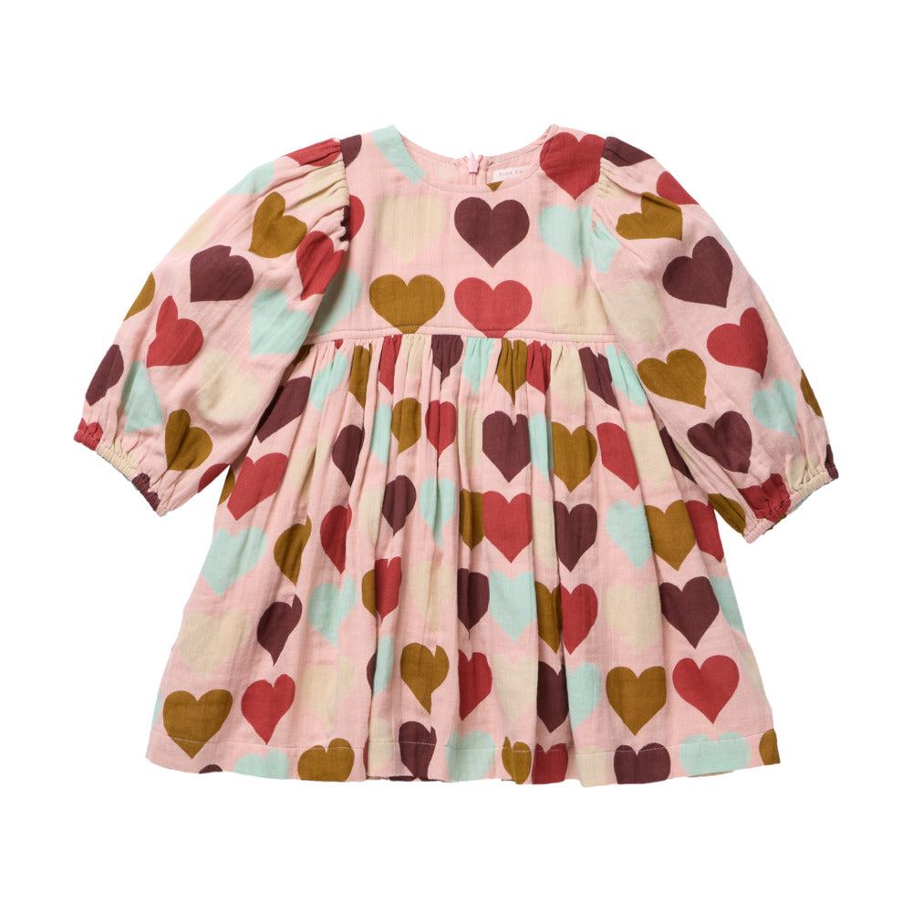 Bea Dress - Multi Harvest Hearts