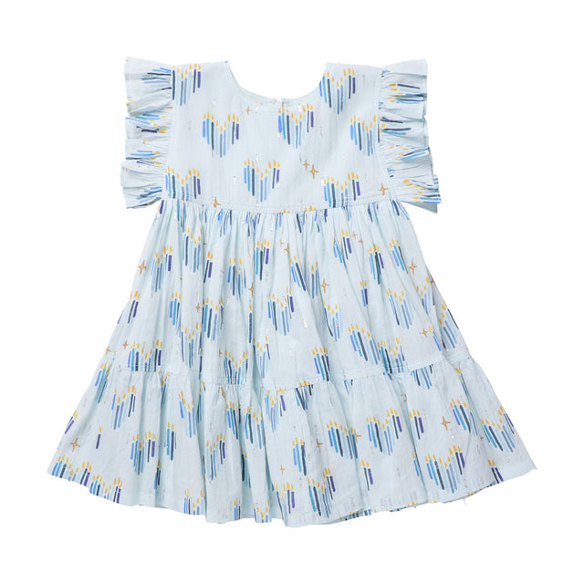 Kit Dress - Menorah Hearts