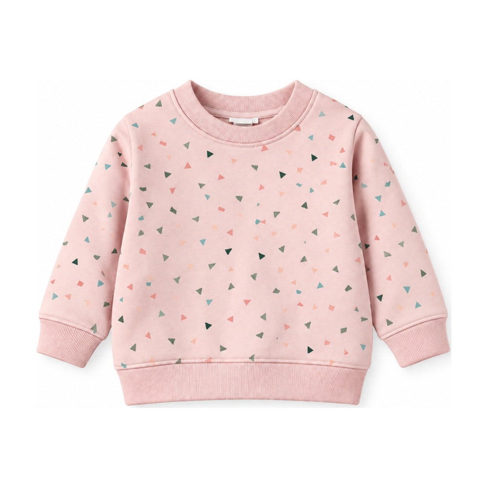 Baby Crew French Terry Sweatshirt in Blush Confetti