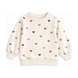 Baby Crew French Terry Sweatshirt in Heirloom Hearts