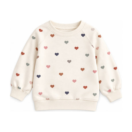 Baby Crew French Terry Sweatshirt in Heirloom Hearts