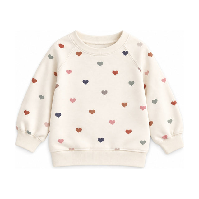 Kids Crew French Terry Sweatshirt in Heirloom Hearts