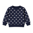 Kids Crew French Terry Sweatshirt in Navy/White Dino