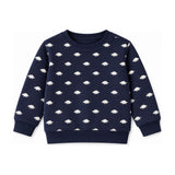 Kids Crew French Terry Sweatshirt in Navy/White Dino