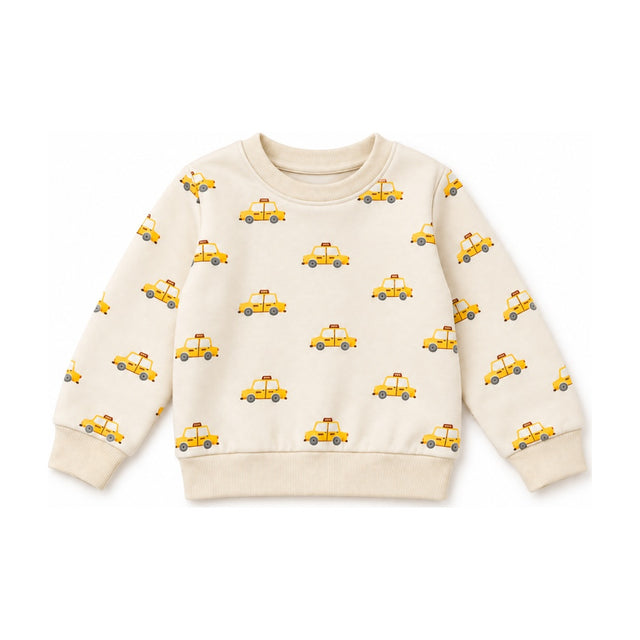 Kids Crew French Terry Sweatshirt in Taxi Around