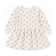 Kids Faye French Terry Sweatshirt Dress in Lavender Unicorn