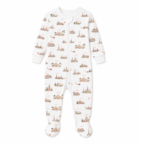 Santa's Christmas Journey Zipper Romper